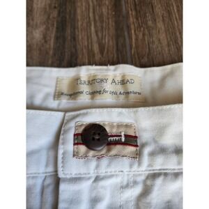 Territory Ahead Mens Cream Cotton Canvas Adventure Shorts Off White Size L